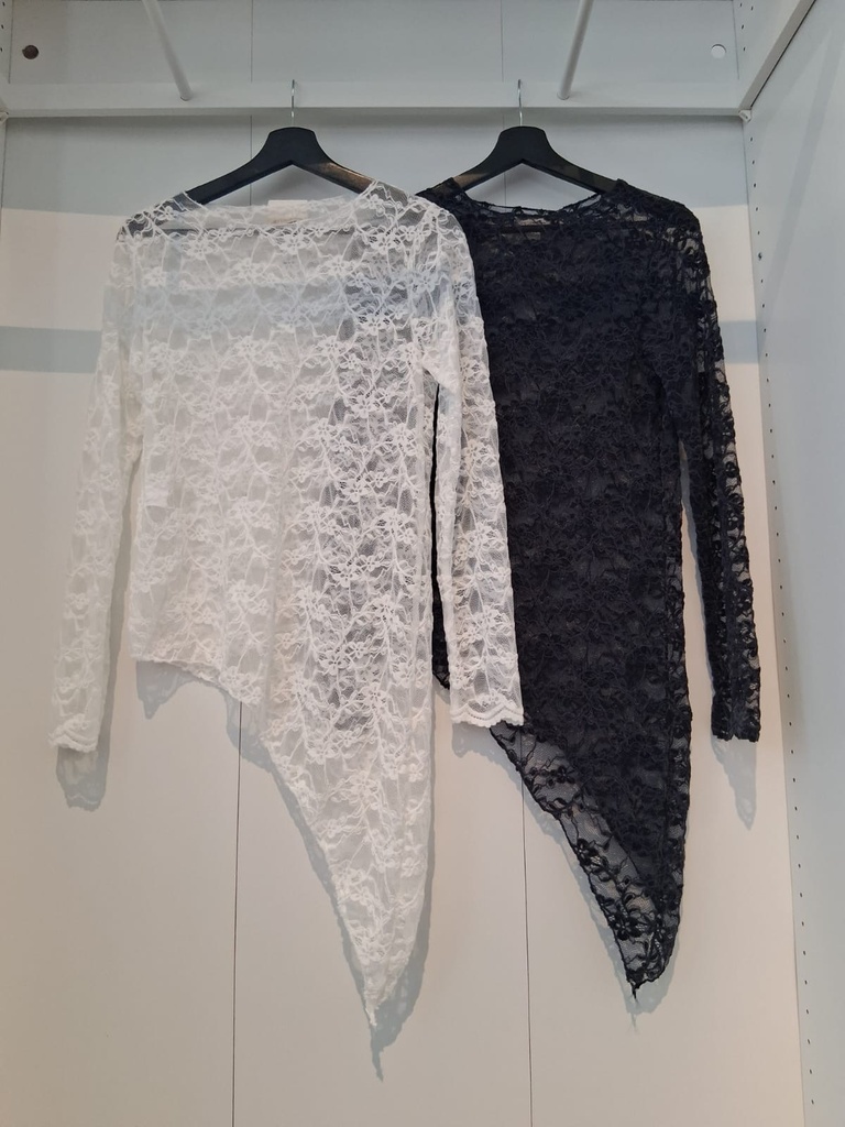OZ.H6.7018WE Shirt mit Spitze Größe bis 40
