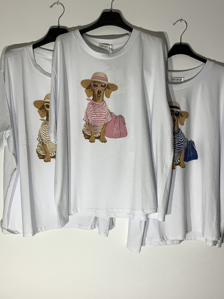 CR.AUT.50602-28  T-Shirt Hund mit Hut
