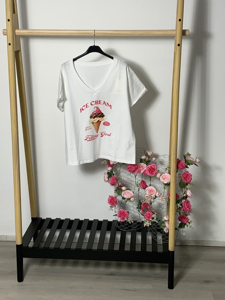 FIR. 00110FSV T-Shirt mit ice cream Größe bis 40
