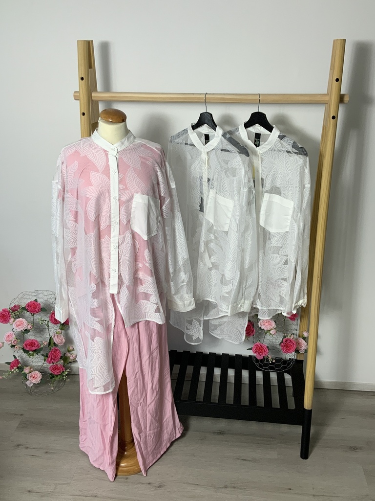 My. 21112L Bluse lang weiss