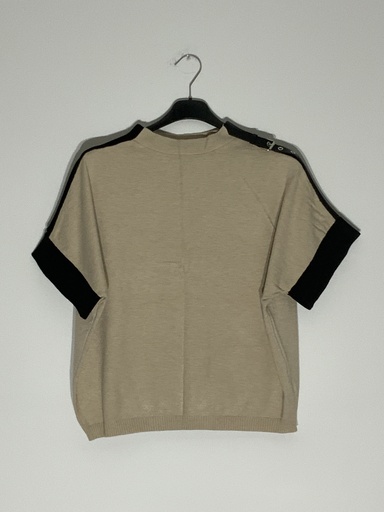 [P0005679] NM.AW.8138 Pullover kurz Arm beige