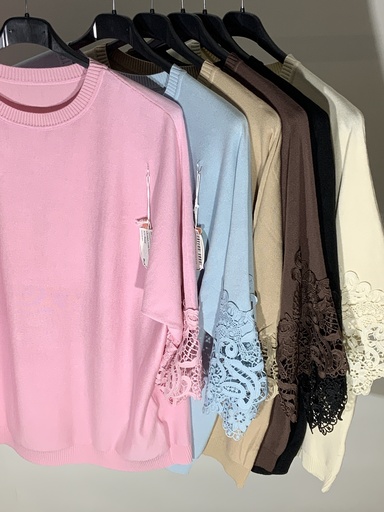 CR.7798 Pullover kurz Arm Größe bis 42