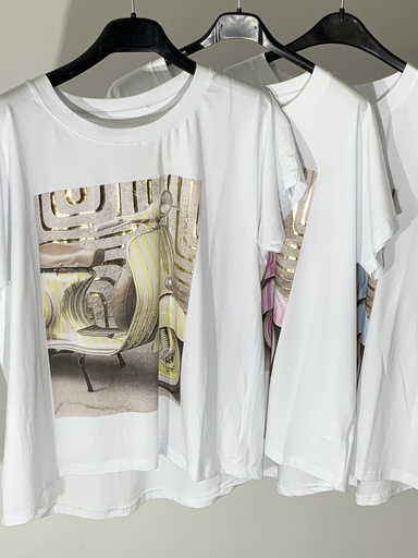 DA.MI.299JZ Moto T-Shirt Moped Vespa Größe 38-42