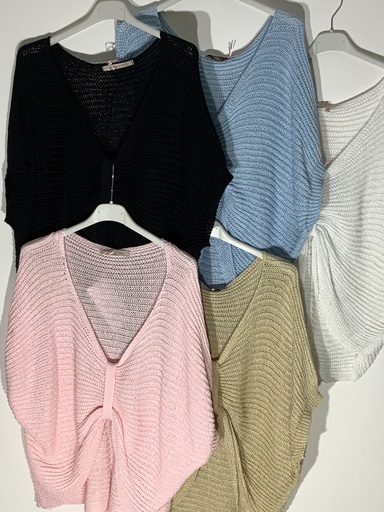 OZ.AUT.86040YNK  Pullover kurz Arm Größe bis 42