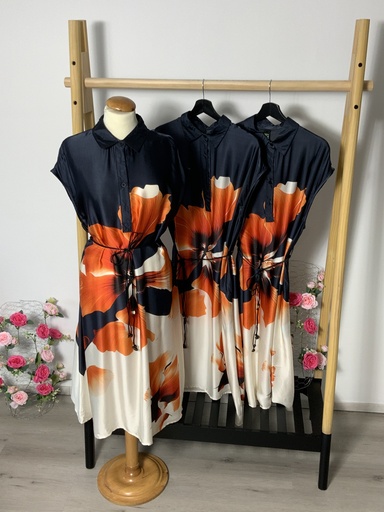 [P0009384] My. 51563L Kleid lang bunt