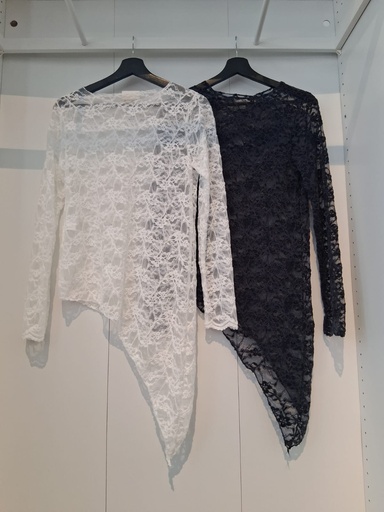 OZ.7018WE Shirt mit Spitze Größe bis 40