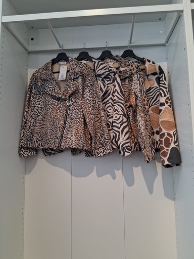 [P0012276-Gemustert] OZ.25044 Jacke gemustert Größe bis 44